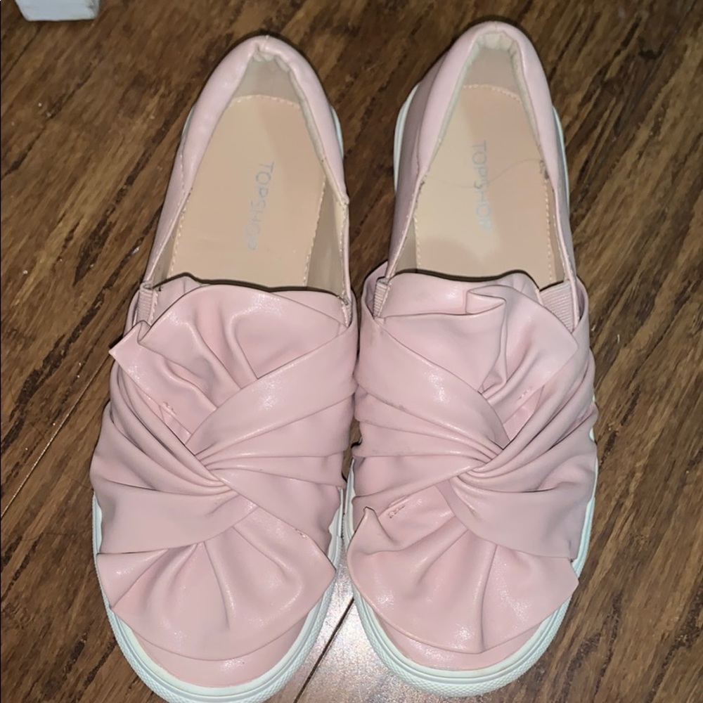 Top Shop leather Slip on Sneakers - Picture 3 of 3